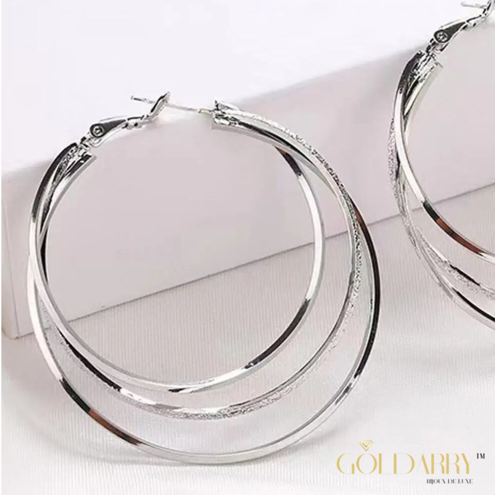 Golden Harmony Hoop Earrings