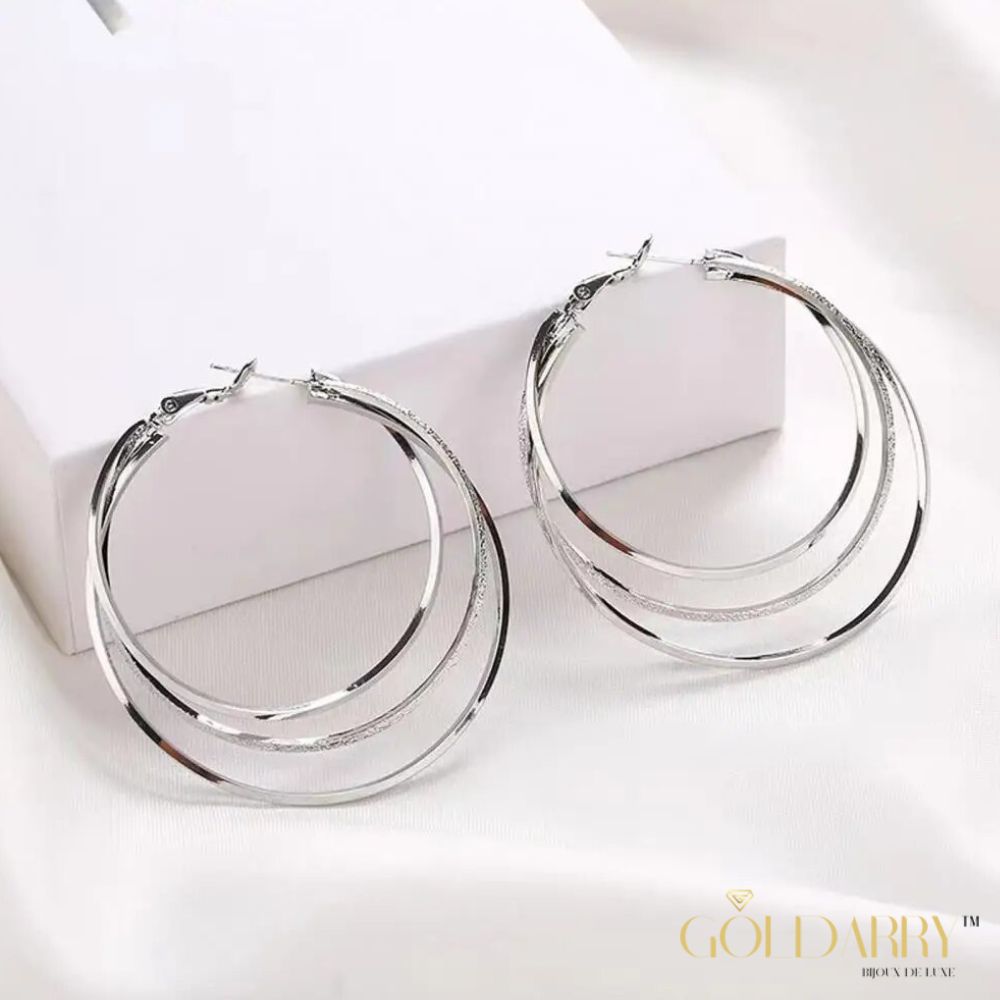 Golden Harmony Hoop Earrings