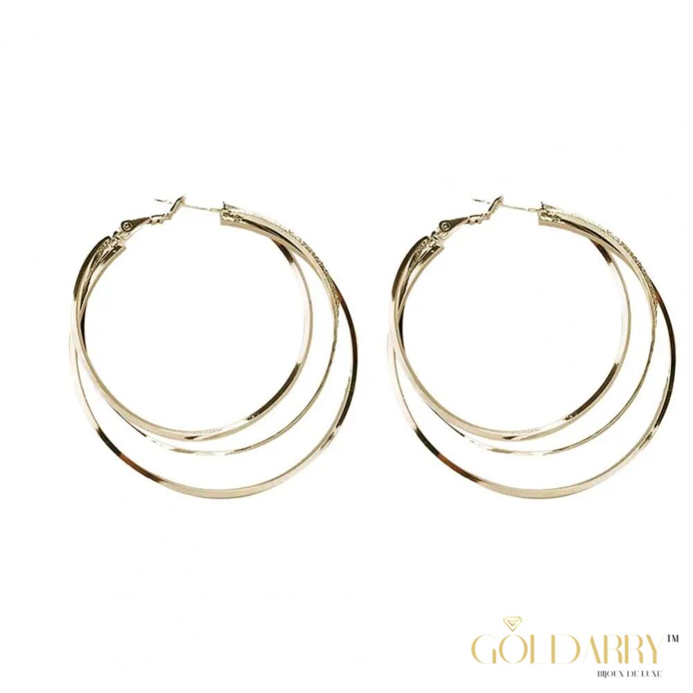 Golden Harmony Hoop Earrings