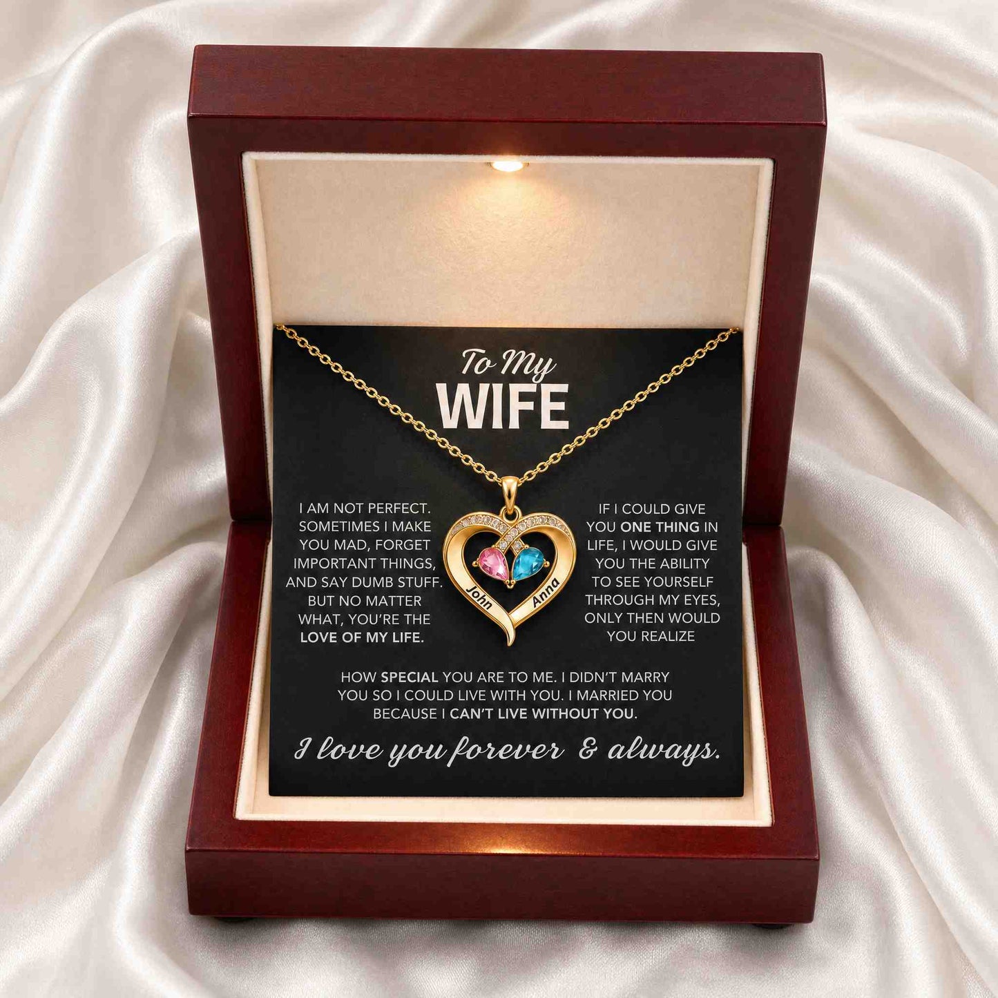 To My Wife – Heart Necklace