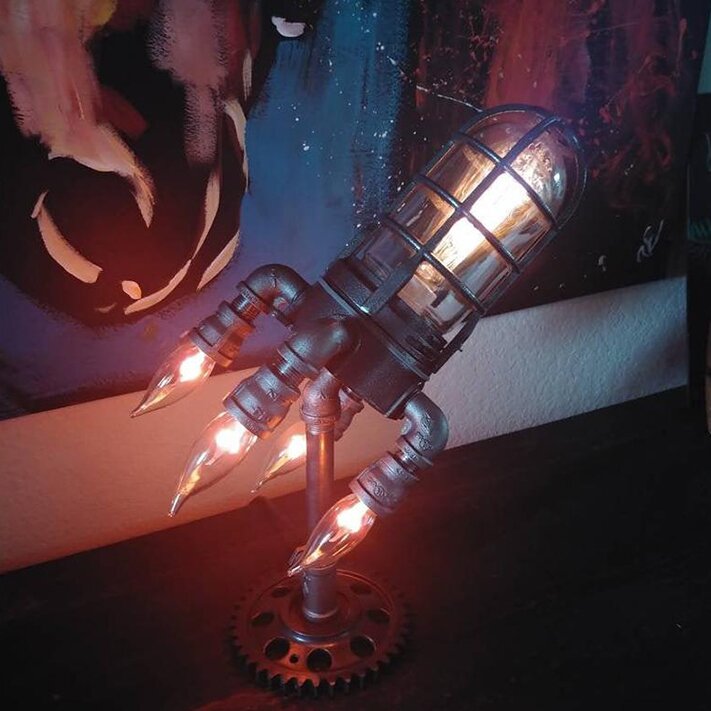 FlameTrail Rocket Lamp