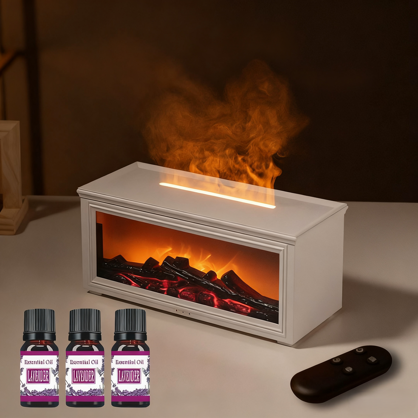 ZenFlame Humidifier & Relaxing LED Fireplace