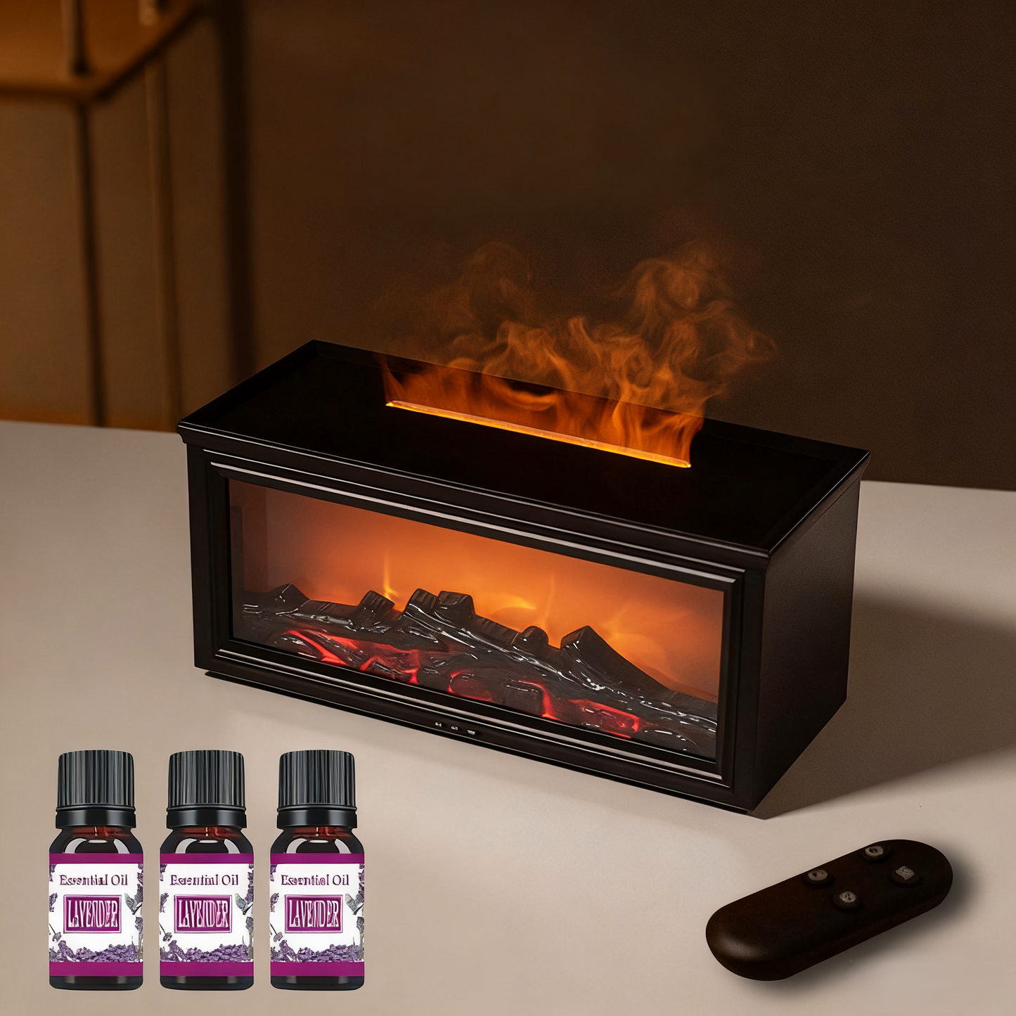 ZenFlame Humidifier & Relaxing LED Fireplace