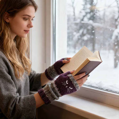 WarmWhiskers Fingerless Gloves