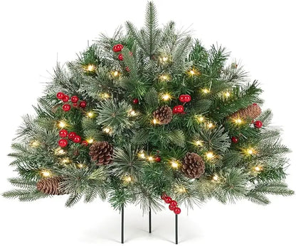 GlowPine Pre-Lit Christmas Urn Filler