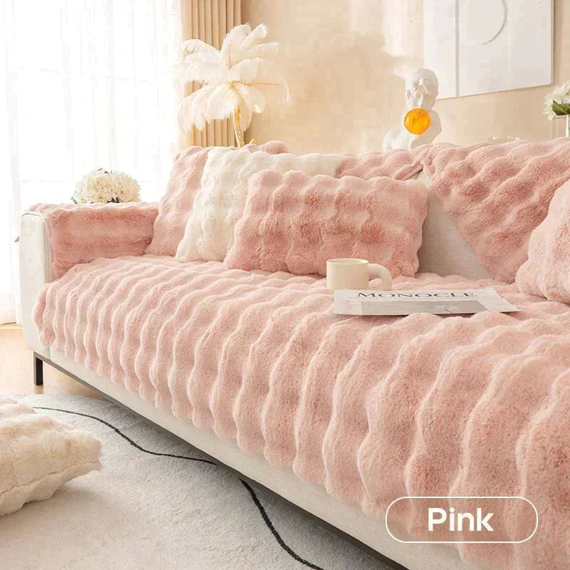Plush Sofa Throw Cover