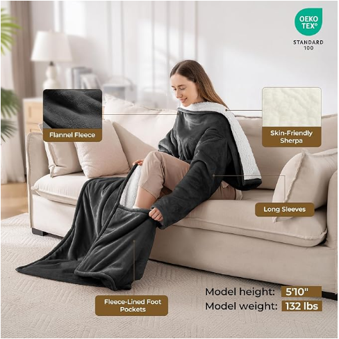 WarmOn Heated Blanket Robe