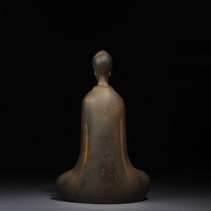 Vintage Iron Buddha Sculpture