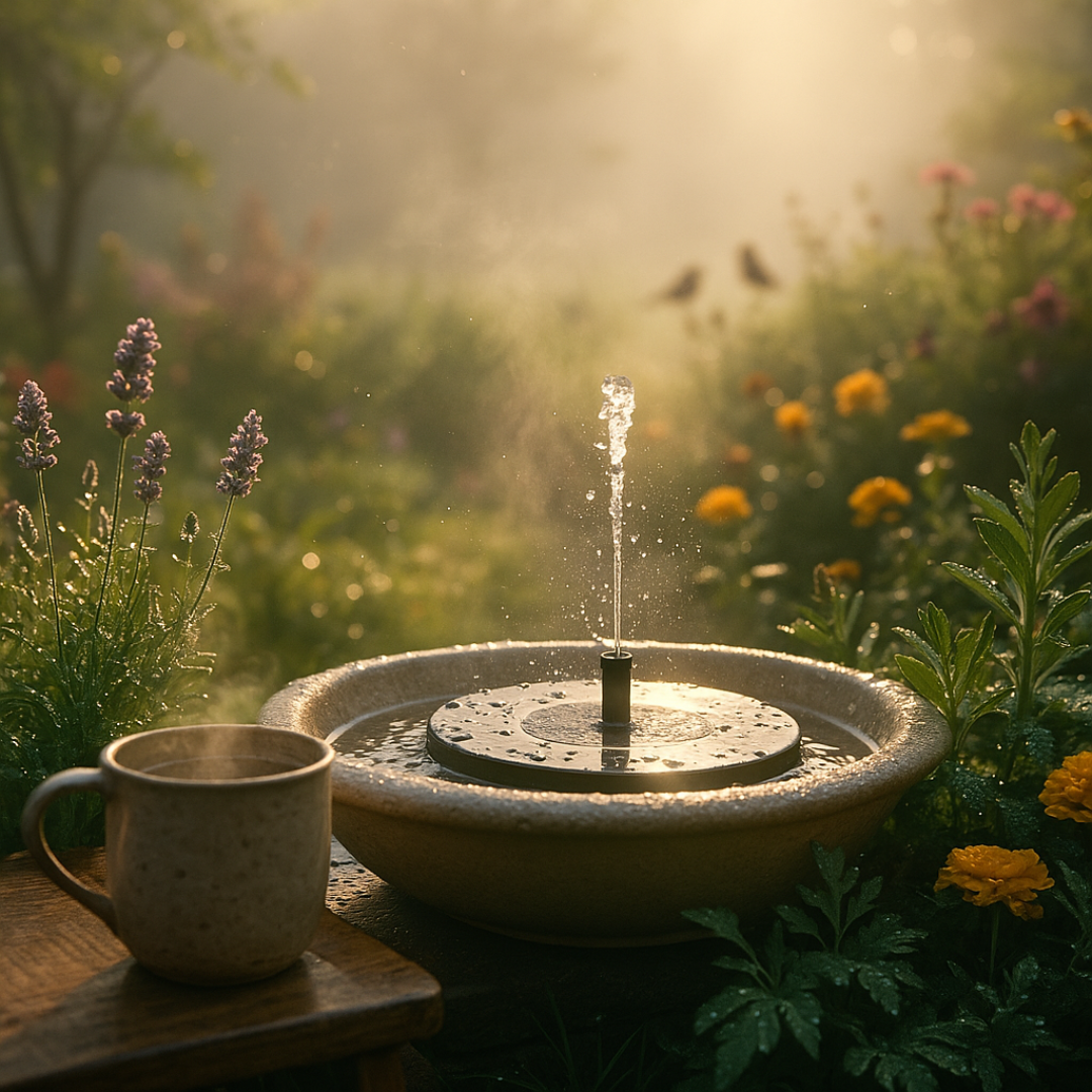 SunFlow Solar Garden Fountain