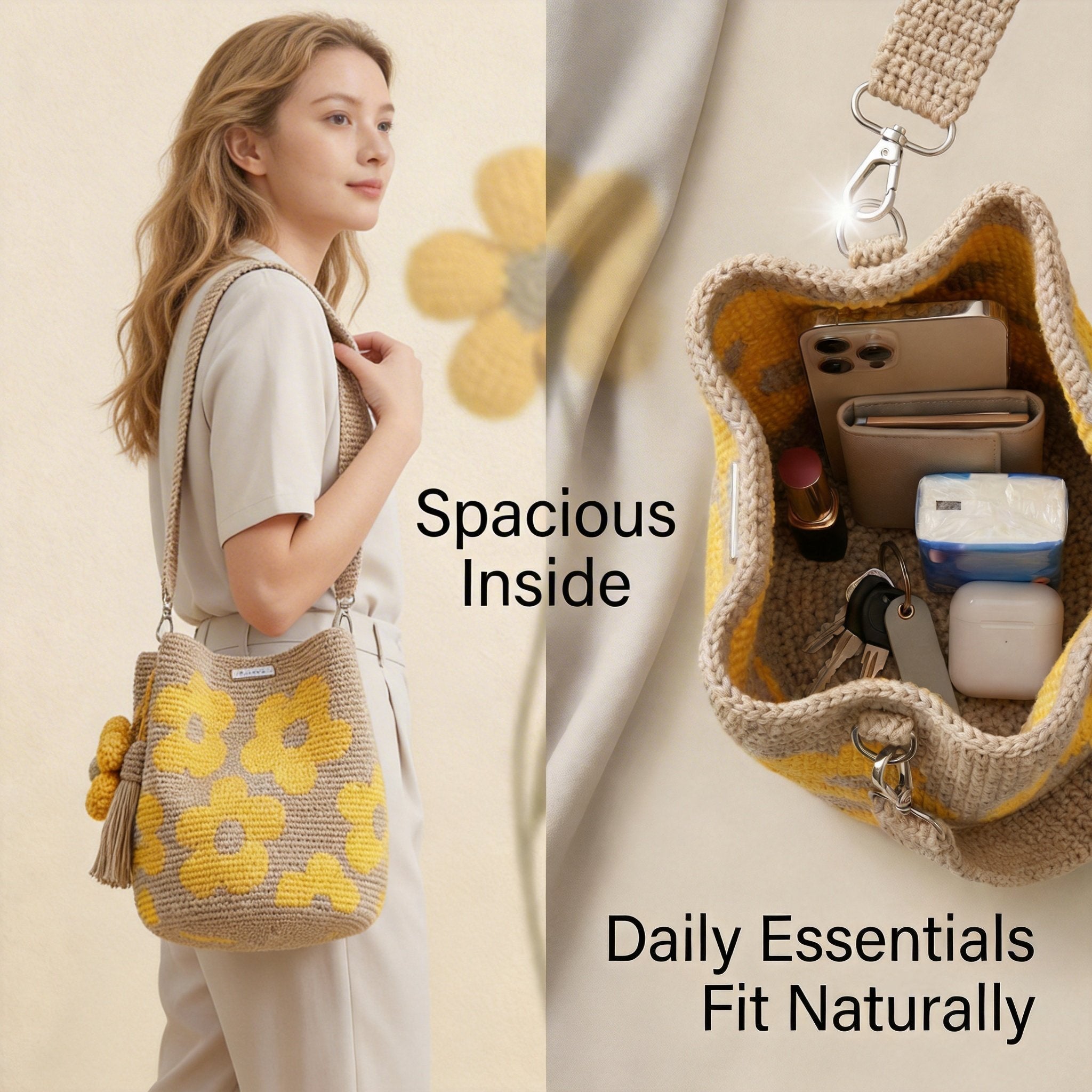 Blossom™ Crochet Tote Bag