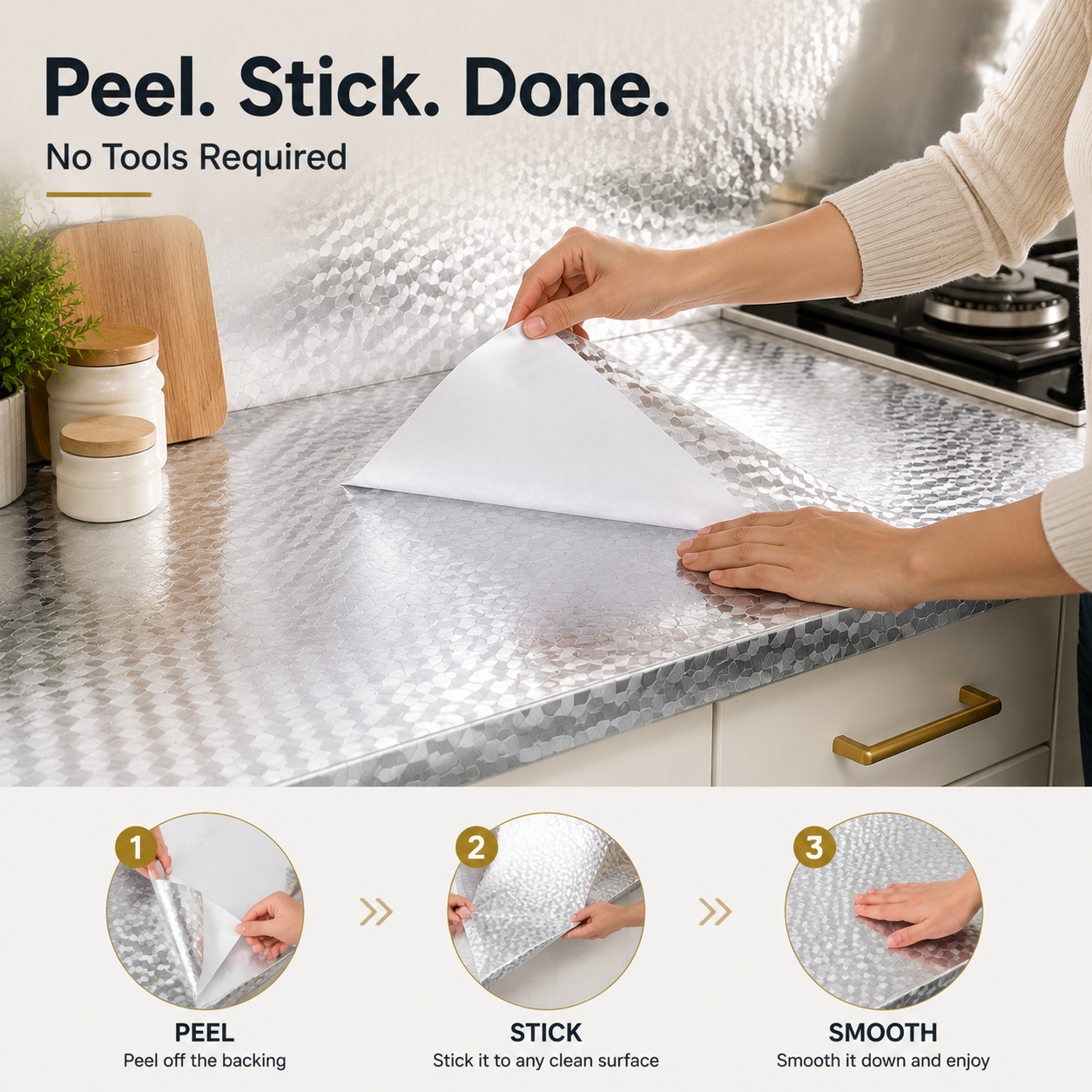 Peel & Stick Waterproof Kitchen Film