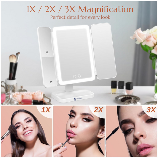 MirrorGlow Touch LED Trifold