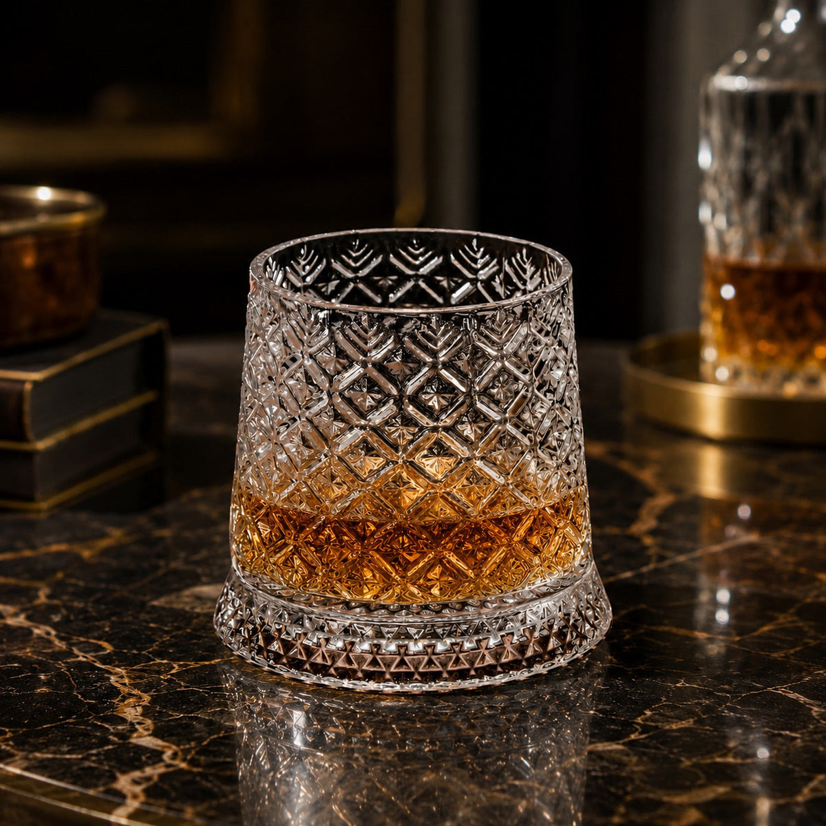 Tokyo Crystal Spinning Whiskey Glass