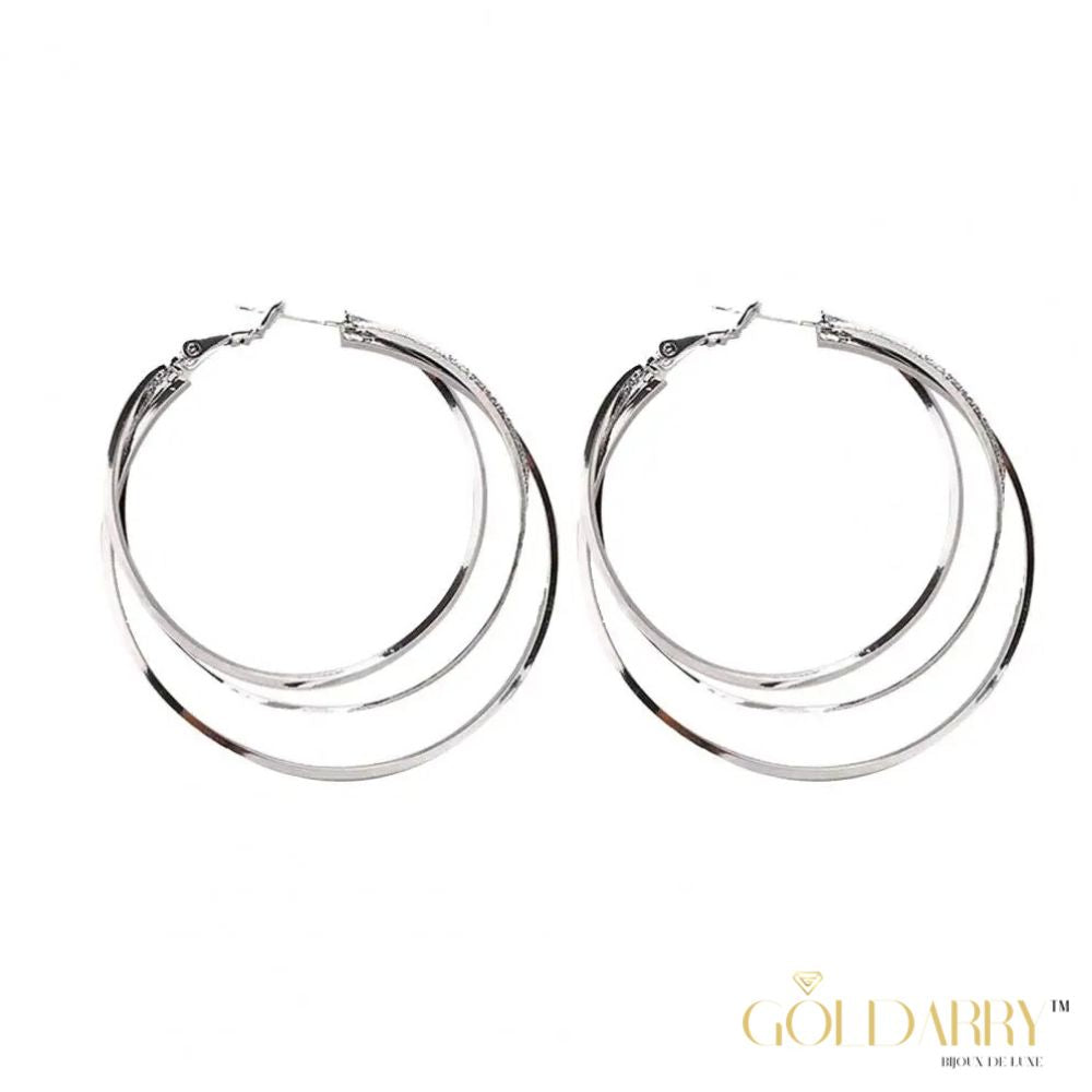 Golden Harmony Hoop Earrings