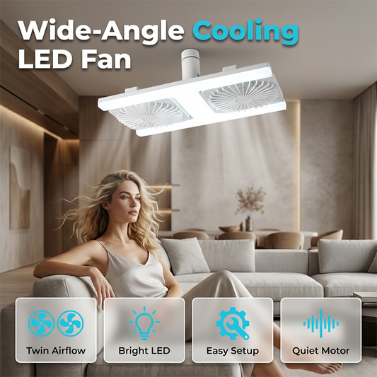 Dual-Head LED Ceiling Fan