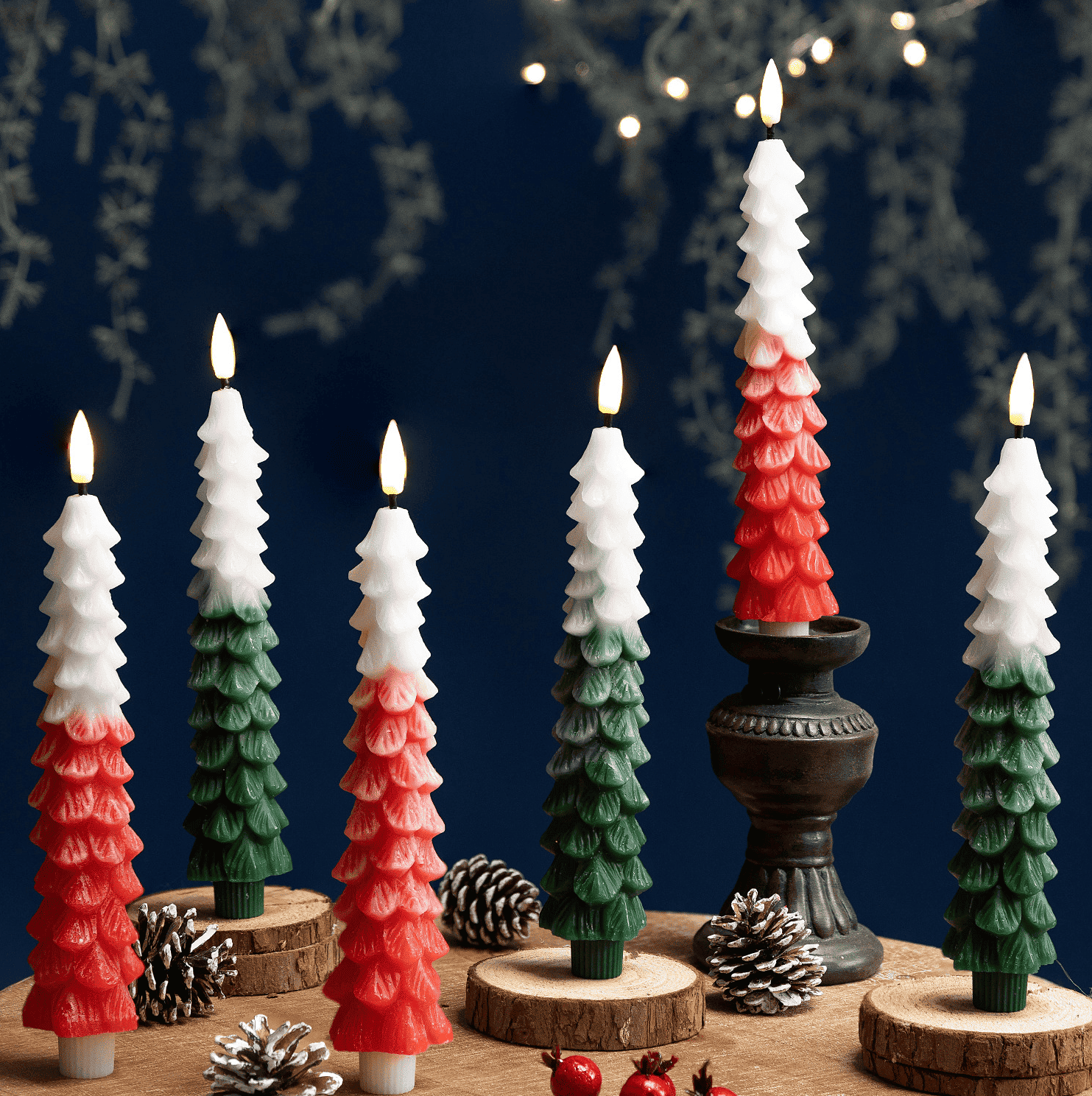 SparklePine LED Candles