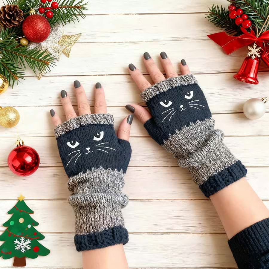 KittyKnit Fingerless Gloves