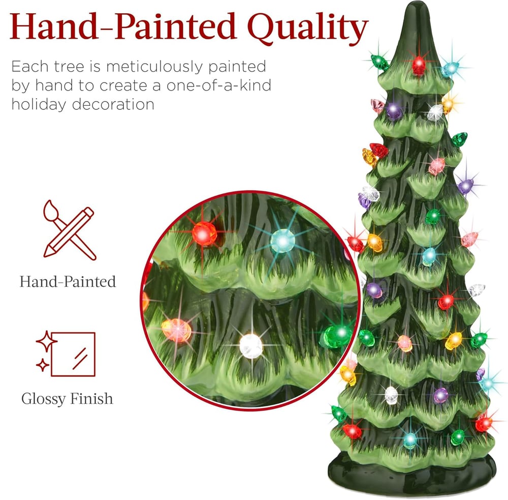 JollyNostalgia Hand-Painted Christmas Trees