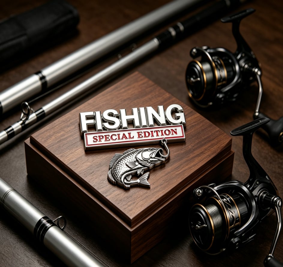 3D Metal Vehicle Fishing Badge