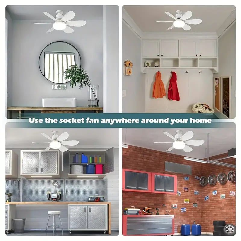 LED Ceiling Fan Light with Remote