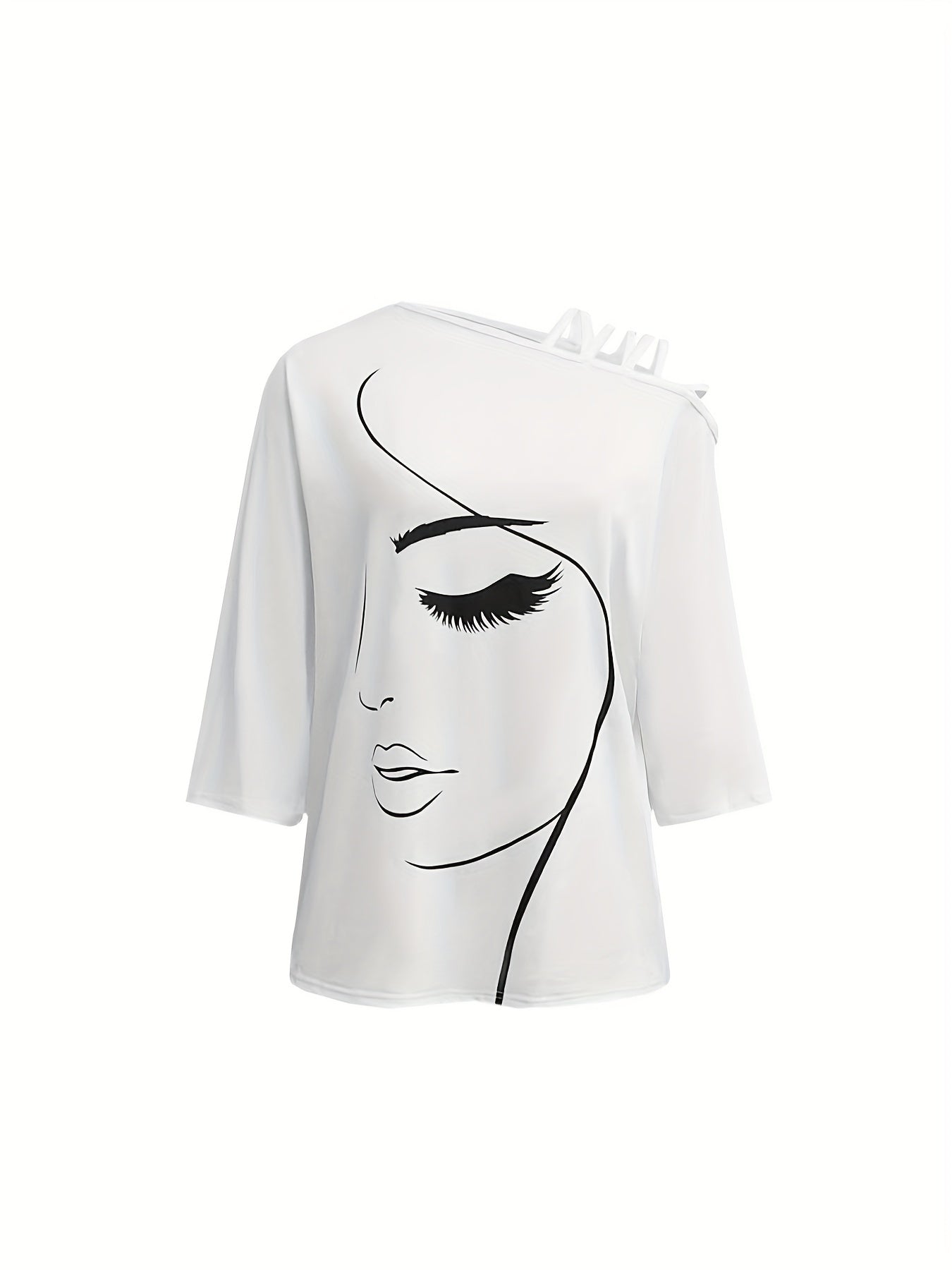 Femme Visage Off-Shoulder Tee