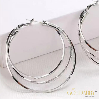 Golden Harmony Hoop Earrings
