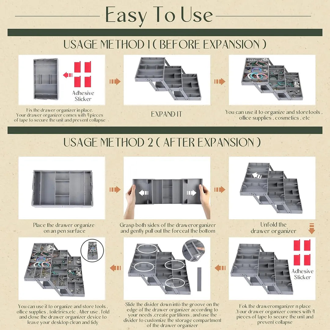 Multi-Level Drawer Organizer
