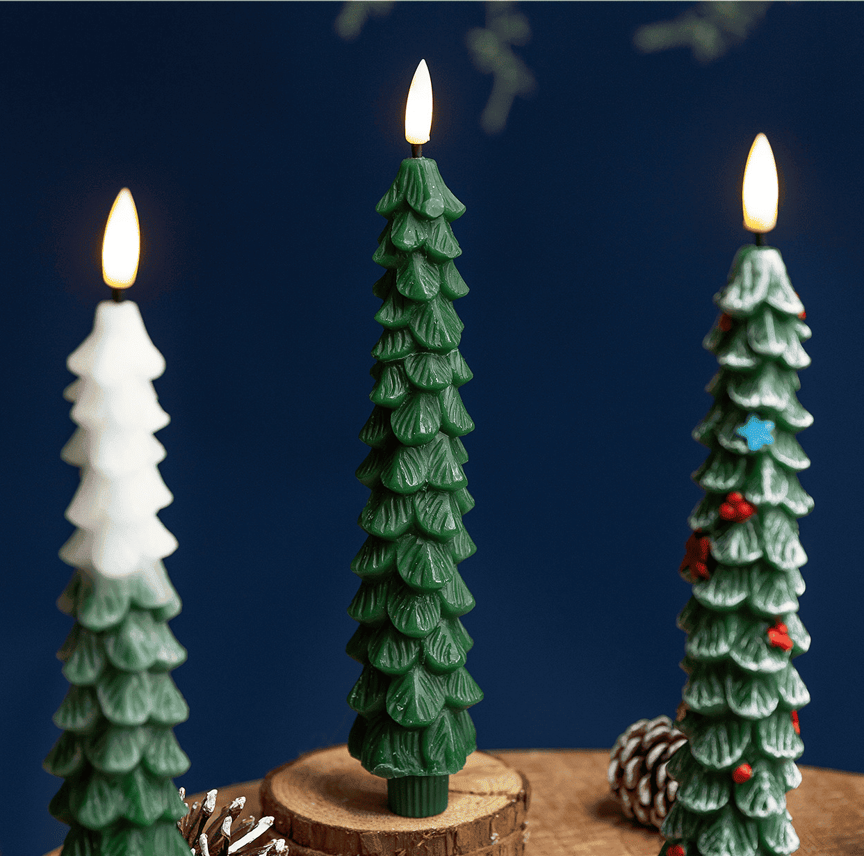 SparklePine LED Candles