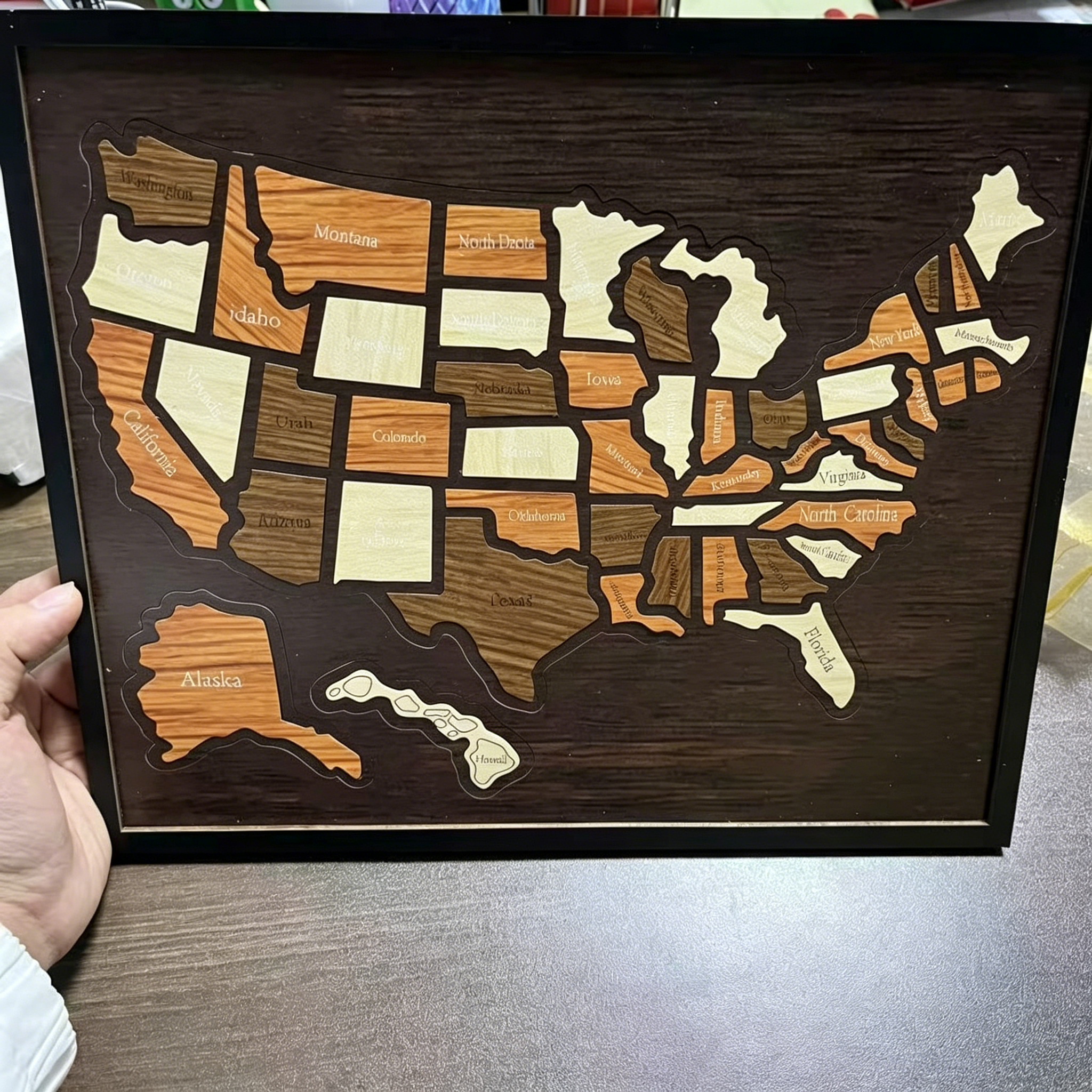 Wooden USA Travel Map Puzzle