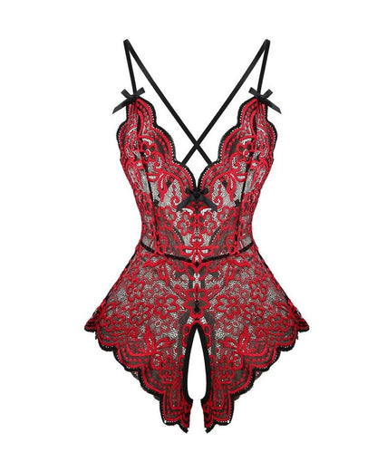 LaceWhisper Deep V Bodysuit
