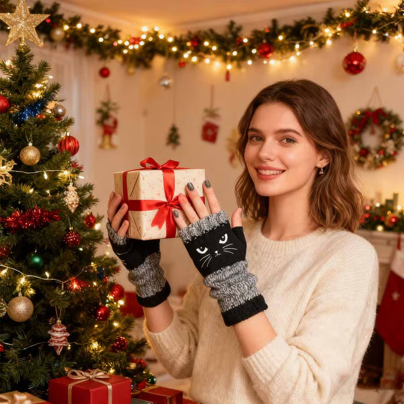 WarmWhiskers Fingerless Gloves