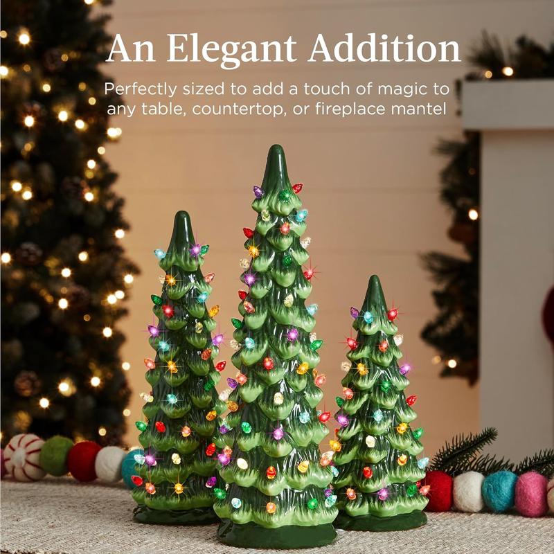 JollyNostalgia Hand-Painted Christmas Trees
