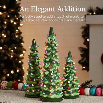 JollyNostalgia Hand-Painted Christmas Trees