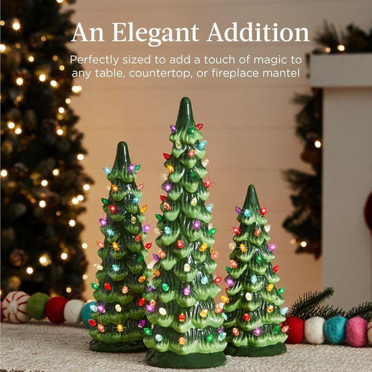 JollyNostalgia Hand-Painted Christmas Trees