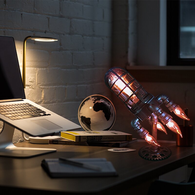 FlameTrail Rocket Lamp