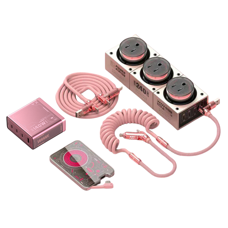 PowerForge 7-in-1 GaN Charging Hub (240W USB-C + AC Power)