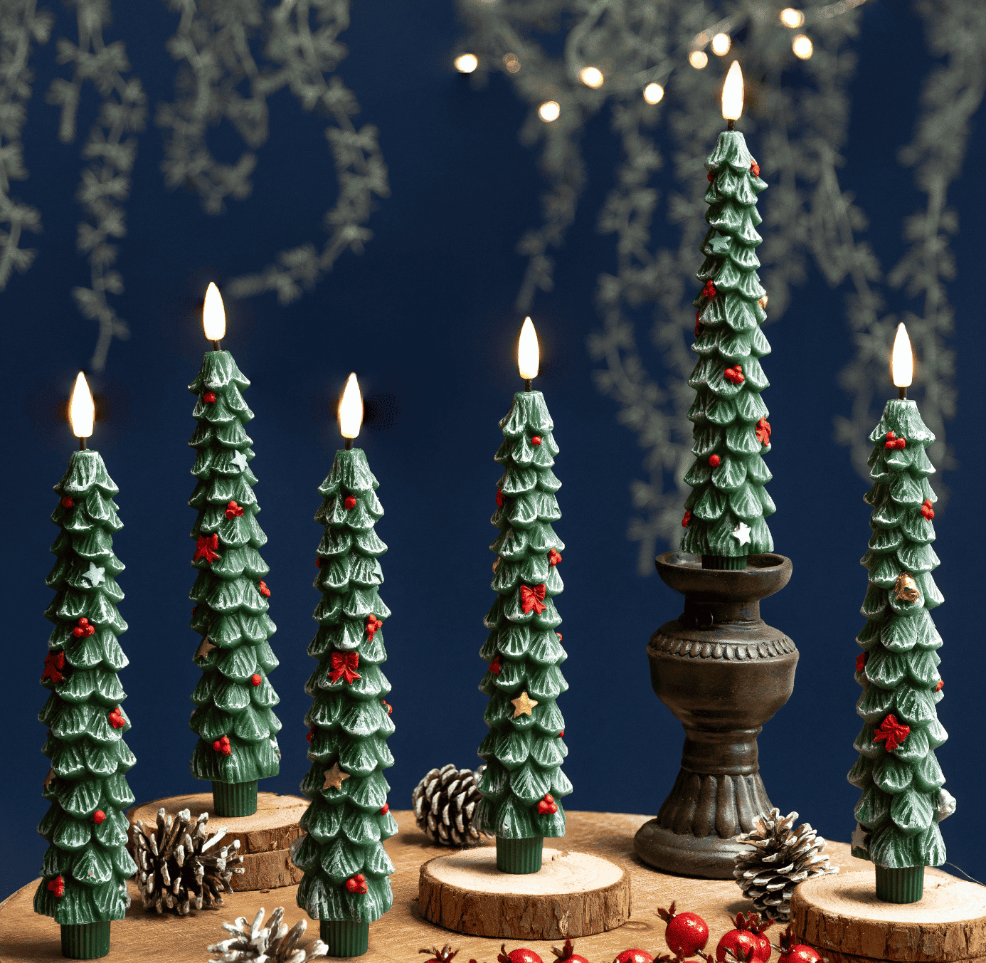 SparklePine LED Candles
