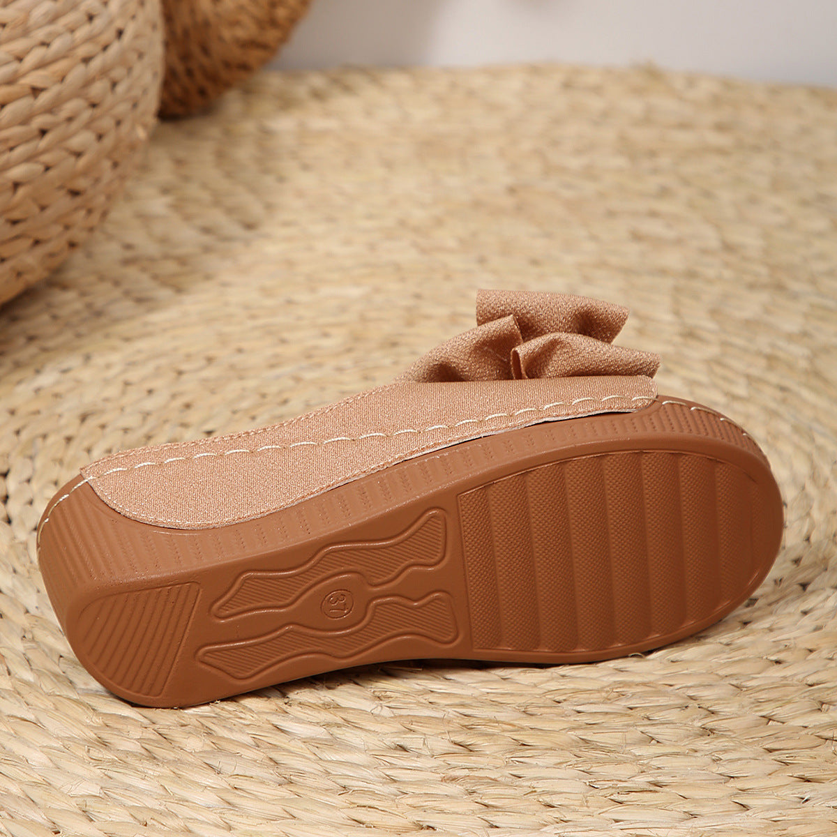 Women's Peep-Toe Wedge Slide Sandals