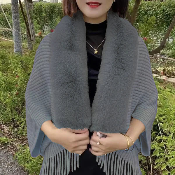 SnowCharm Large Knitted Shawl