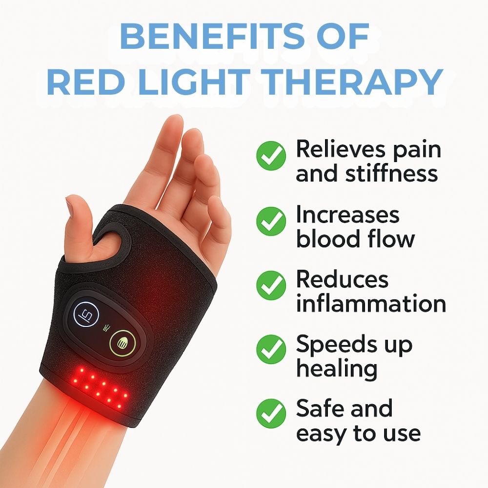 WristEase Red Light Relief Band