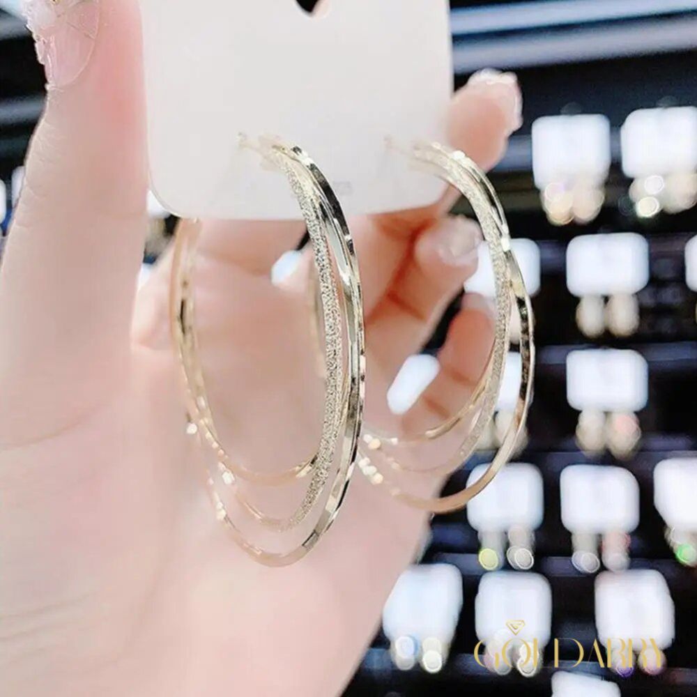 Golden Harmony Hoop Earrings