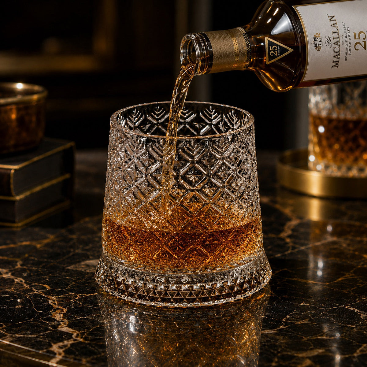 Tokyo Crystal Spinning Whiskey Glass