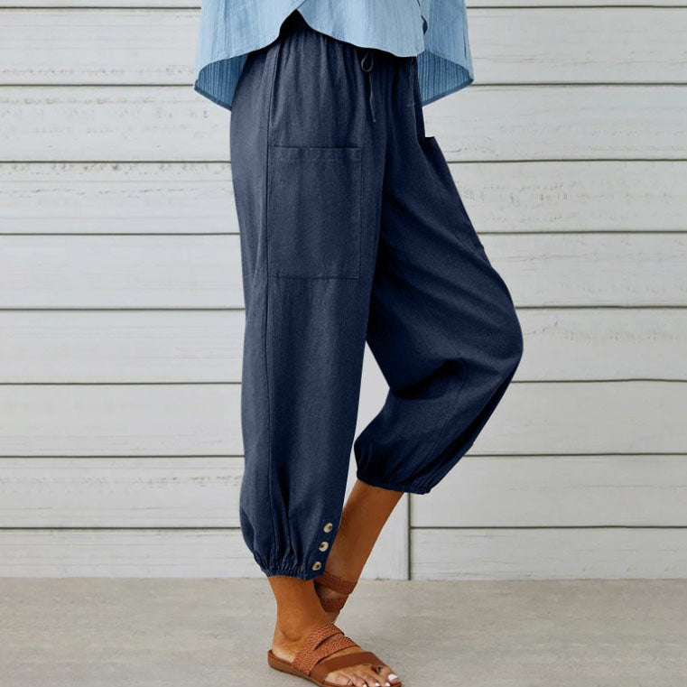 Women's Summer Cotton Linen Trousers
