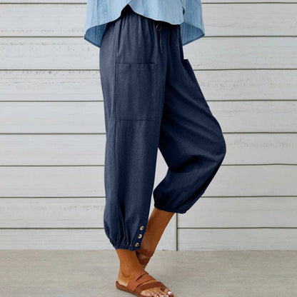 Women's Summer Cotton Linen Trousers