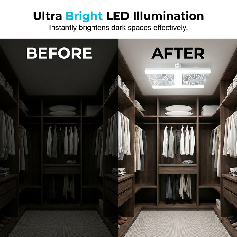 Dual-Head LED Ceiling Fan