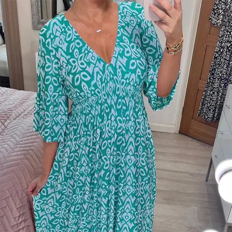 Elegant Vintage Floral Dress