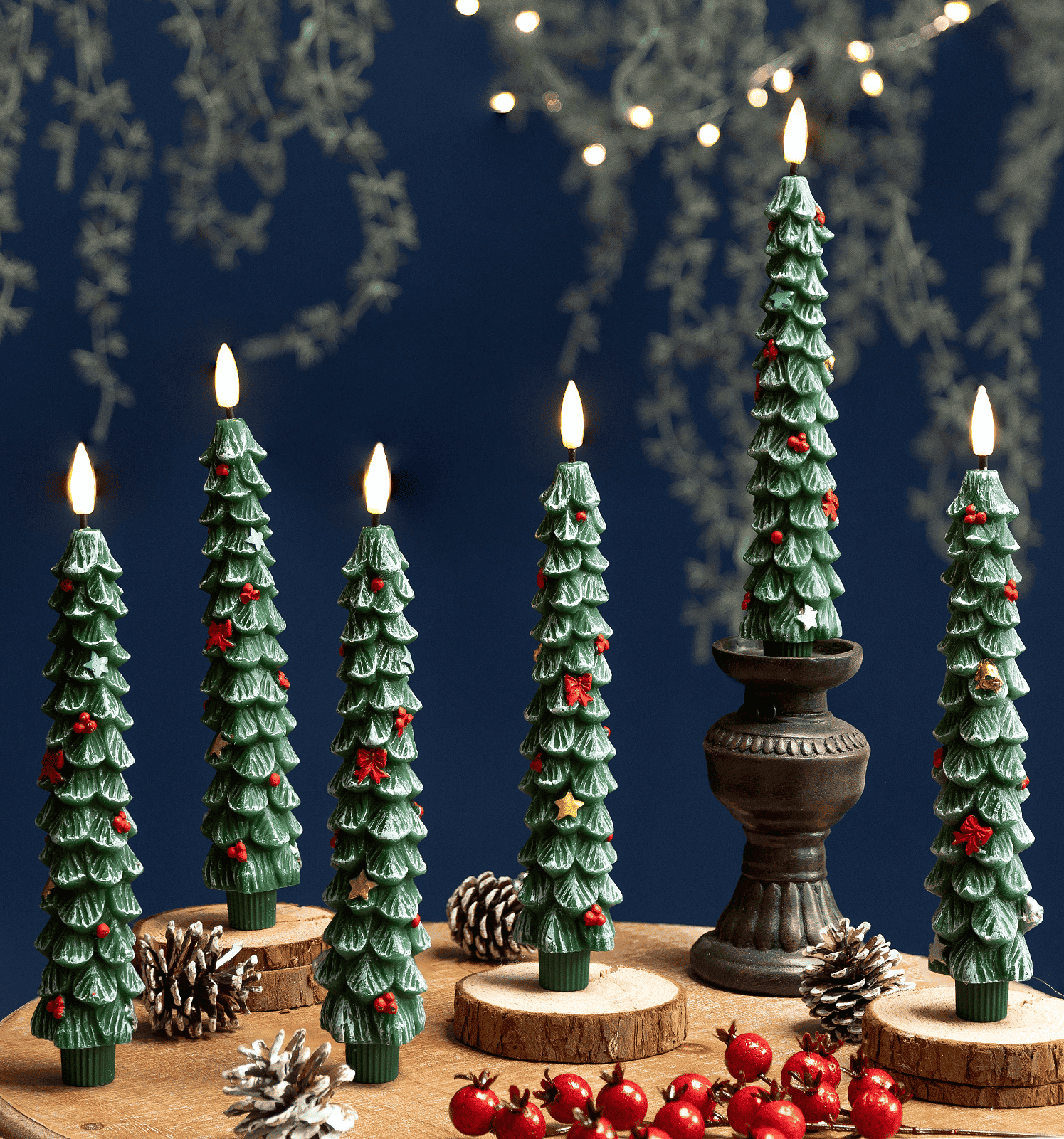 SparklePine LED Candles