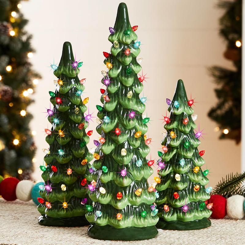 JollyNostalgia Hand-Painted Christmas Trees