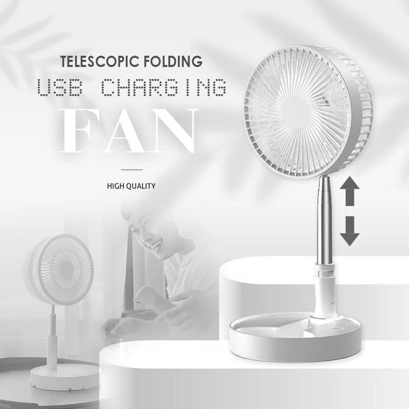 Telescopic Folding Fan USB Rechargeable