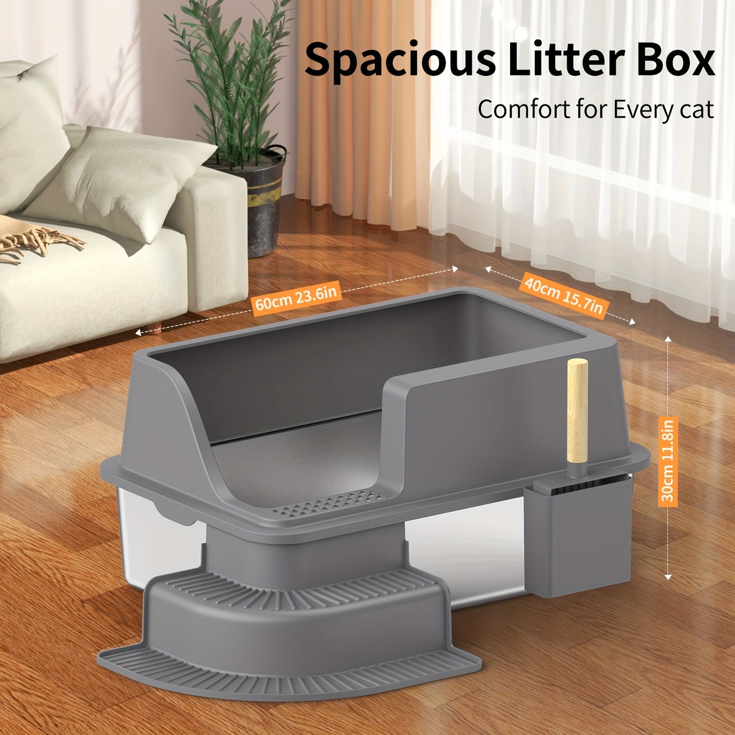 PawStep Stainless Litter Pan